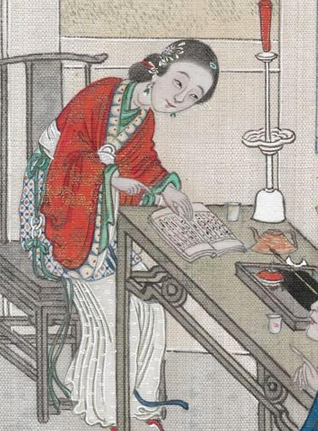 小倩就烛读经