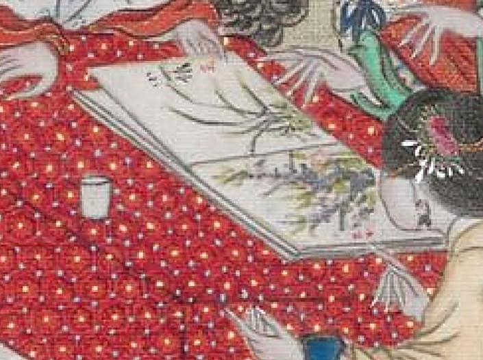 小倩画的兰梅手卷